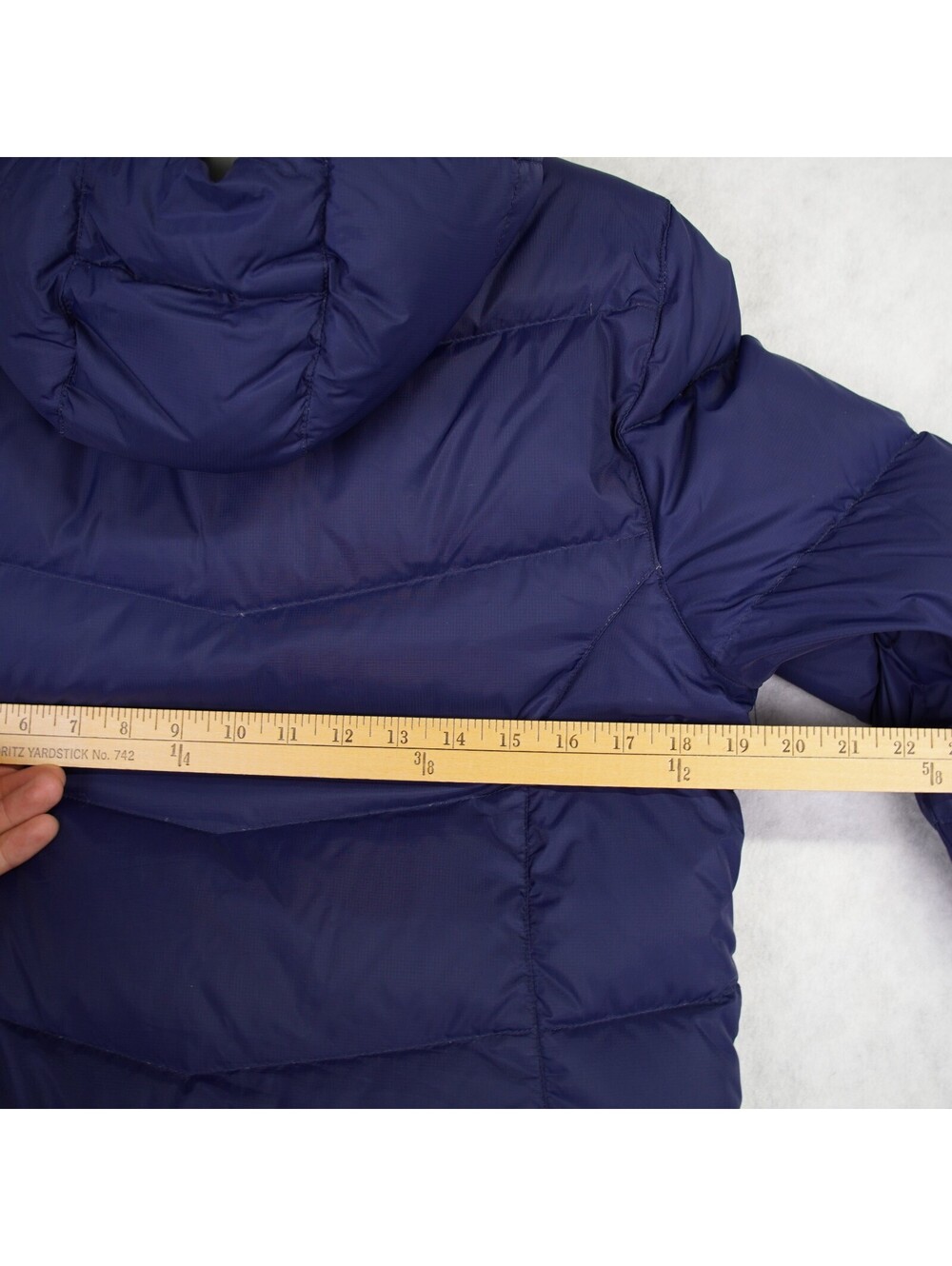 L.L. Bean Women’s Quilted Goose Down Puffer Jacket Sz S Navy Warm Outdoor Coat - Picture 11 of 15